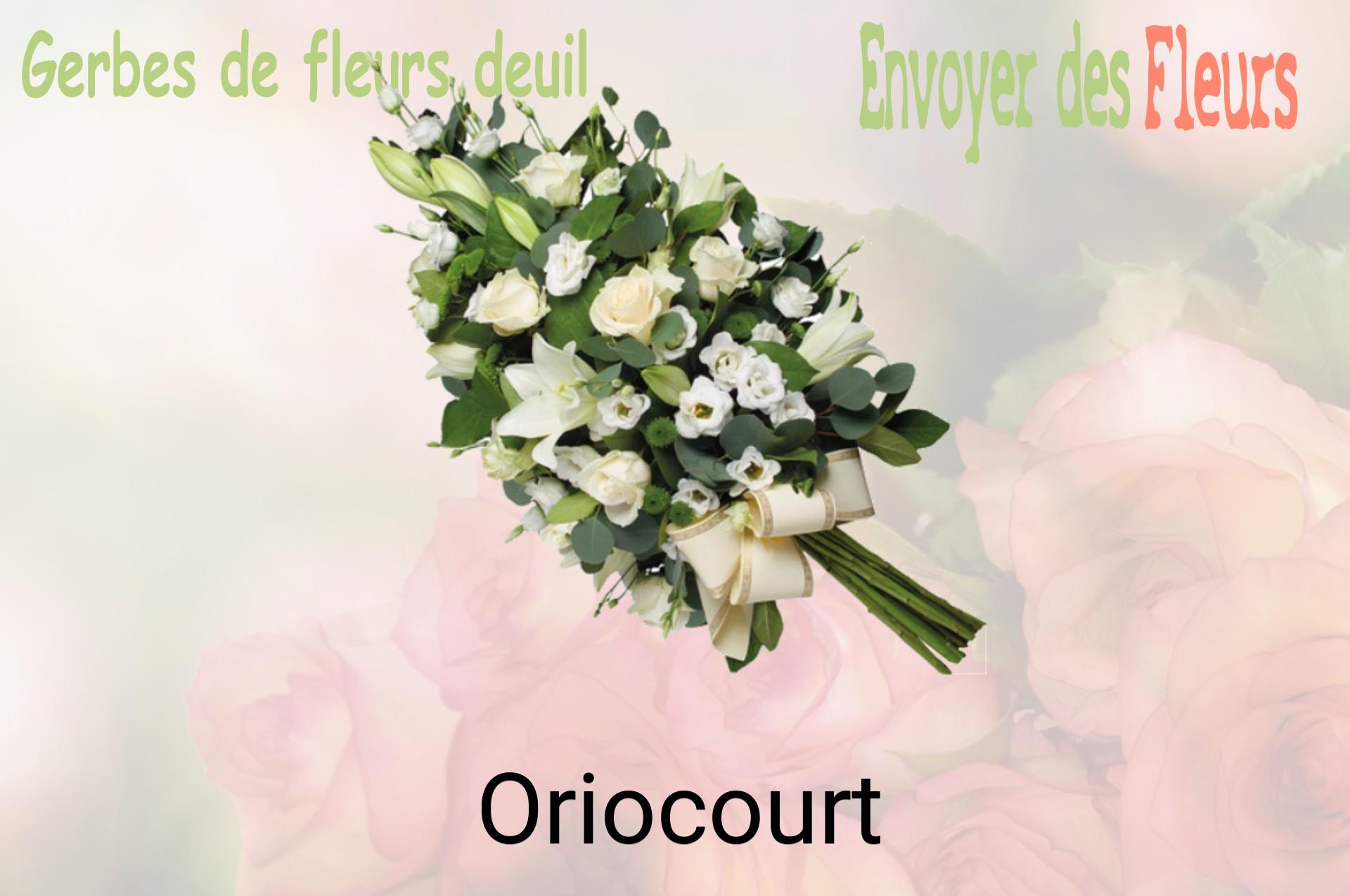 Gerbe de fleurs de deuil livrée à Oriocourt
